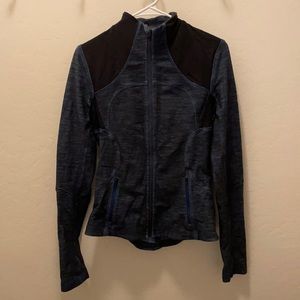Lululemon workout jacket blue and black heather